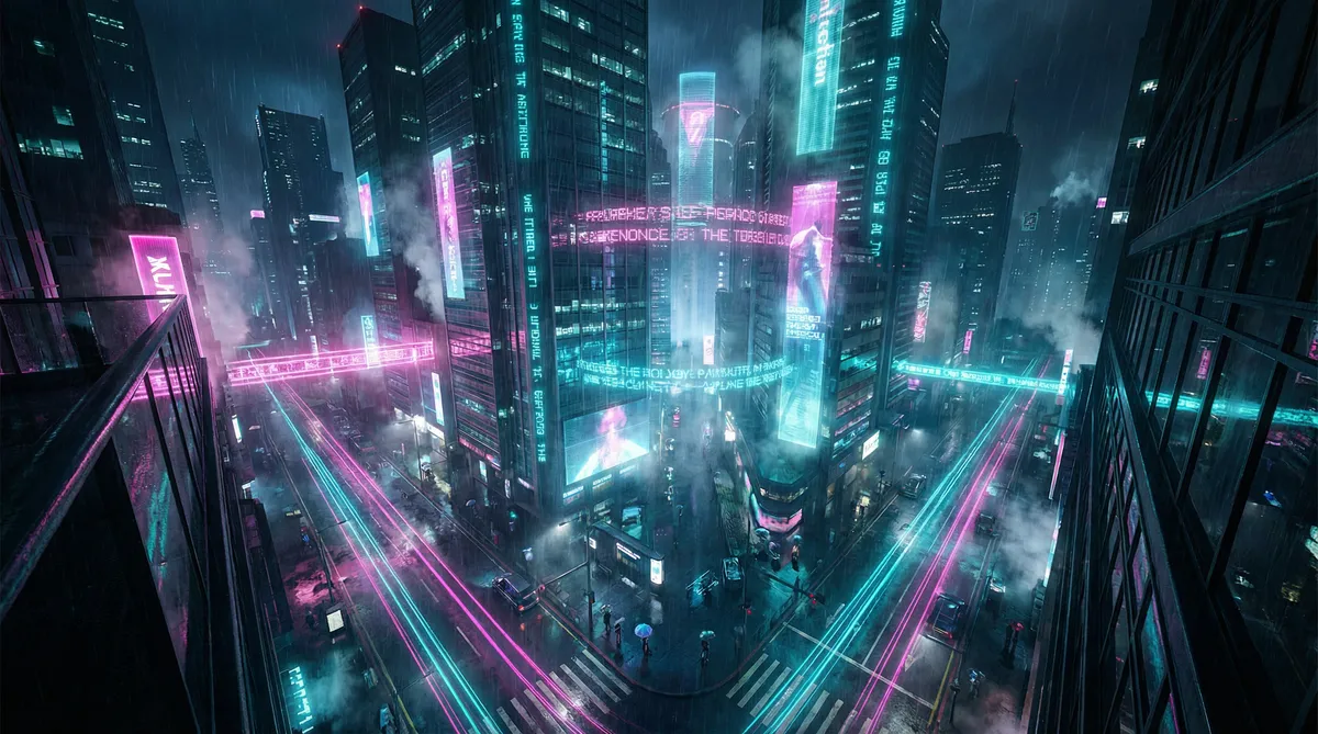 亲爱的老师在线观看视频6 竖屏短剧平台首页背景 - 赛博朋克都市夜景
